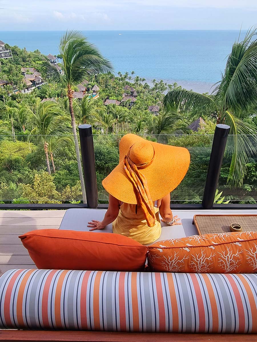 Fourseasons Resort Koh Samui Thailand Gracie Opulanza Orange Straw hat 2023 (12)