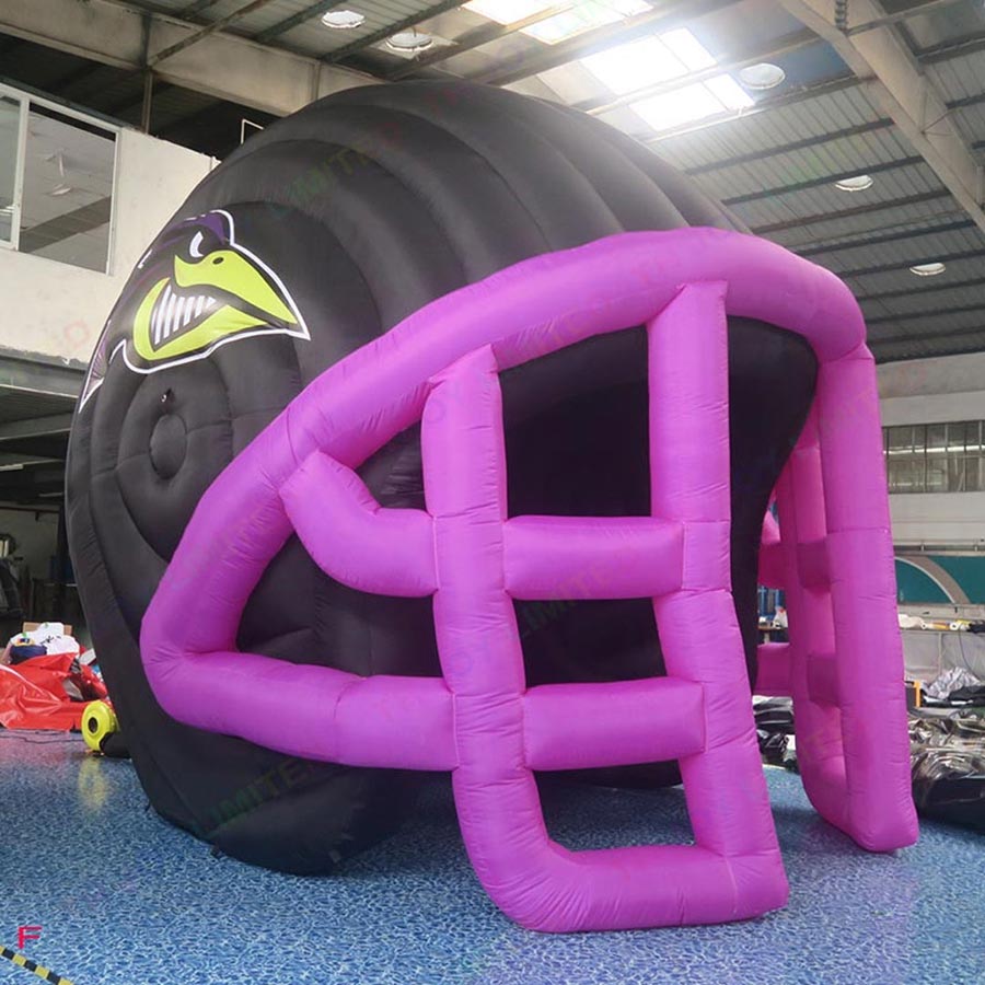 Inflatable football helmet
