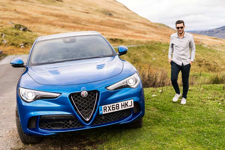 Stelvio Quadrifoglio Alfa Romeo SUV MenSyleFashion Scotland Blue